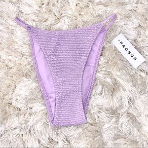 LA Hearts Purple Cami Scrunch Strap Bikini Bottom